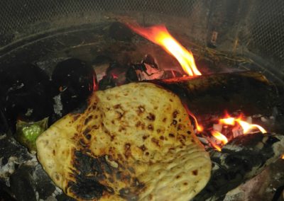 bread in the fire