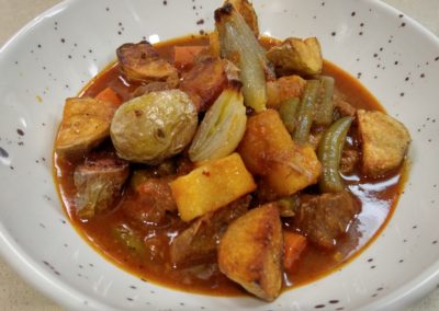 Root vegetable beef stew