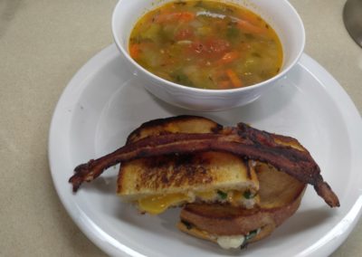 Soup and grilled cheese