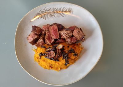 Butter Filet with Squash puree