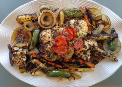 Charred veggie platter