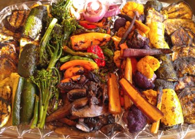 Grilled veggie platter